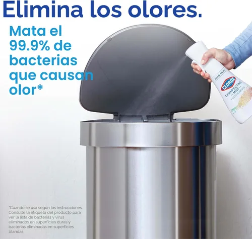 Vista 5 de Clorox Niebla desinfectante, limón y azahar, 1 spray y 1 repuesto, 16 onzas cada uno