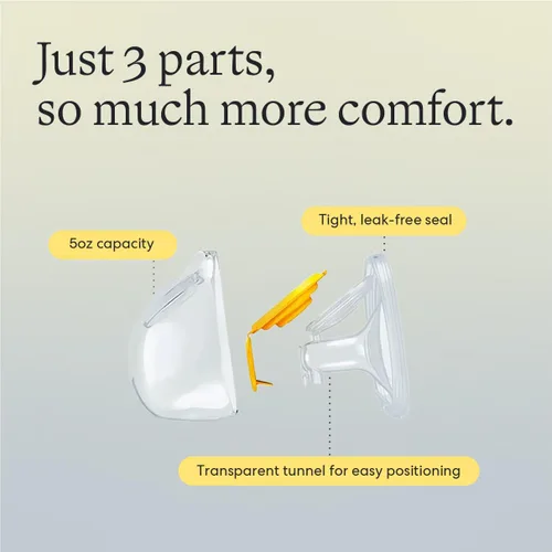 Vista 9 de Vasos de colección manos libres Medela, compatibles con los extractores de leche Freestyle Flex, Pump in Style con MaxFlow y Swing Maxi eléctricos