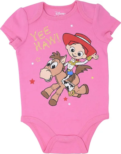 Vista 5 de Disney Classics The Aristocats Lion King Winnie the Pooh Pixar Toy Story Baby Girls 5 Pack Bodysuits Newborn to Infant