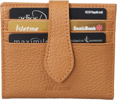 Vista 50 de Grande -3803 Cartera unisex, Azul (Iced Blue), Cartera delgada de cuero con cierre a presión pequeño