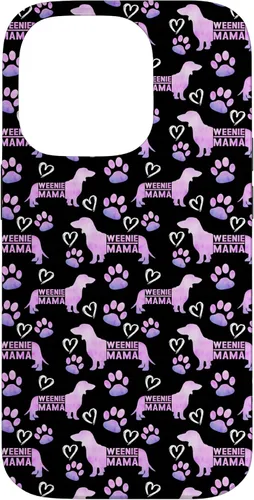 Vista 17 de Dachshund Mom Weenie Mama Weiner Dog - Funda de regalo para iPhone 16, color rosa