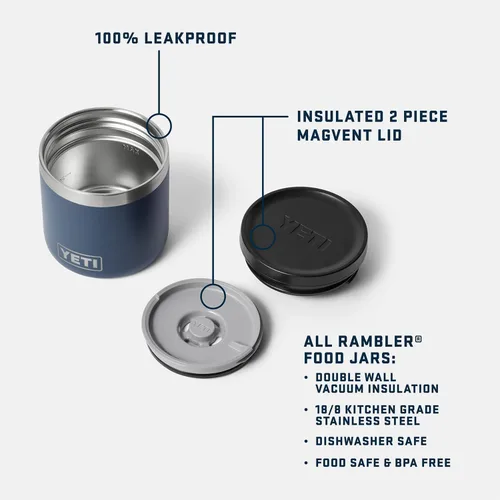 Vista 2 de YETI Rambler - Tarro de alimentos de 8 onzas, aislado al vacío, acero inoxidable, con tapa hermética, Big Sky Summer Camp