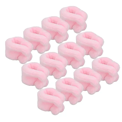 Vista 6 de Ymiko Juego de 12 rodillos rizadores sin calor de forro polar para cabello largo y corto, herramientas de peinado reutilizables durante la noche sin