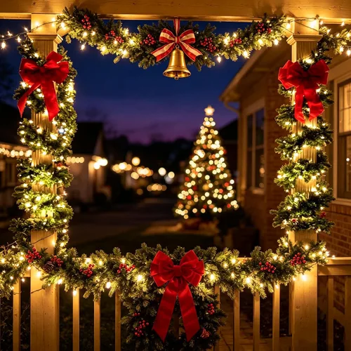 Vista 2 de Toodour - Luces de Navidad con batería, 200 luces LED para el hogar, jardín, decoración del árbol de Navidad Blanco cálido