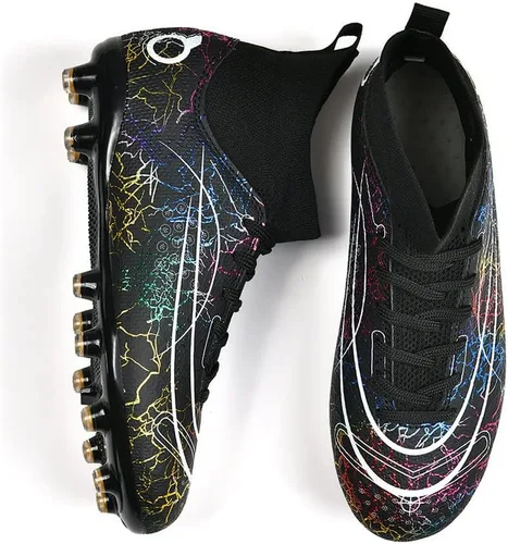 Vista 2 de Tacos de fútbol para hombre, zapatos de fútbol de alta calidad, zapatos de fútbol AG Spike, zapatillas de deporte cómodas para adultos, niños