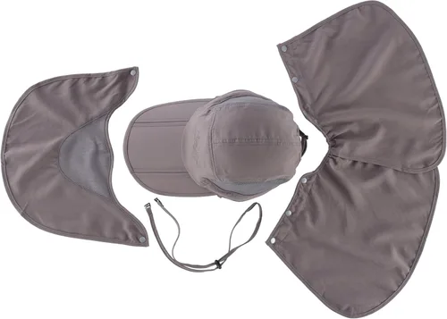 Vista 5 de Connectyle Sombreros de pesca con protección solar UPF 50+ para hombre con solapa extraíble para el cuello Gris profundo