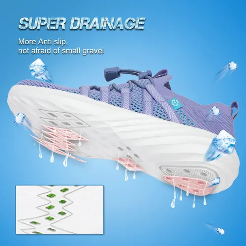 Vista 4 de VIFUUR Zapatos de agua para hombre y mujer, zapatos deportivos para playa, surf, caminar, kayak, barco, piscina