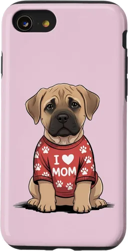Vista 18 de Womens I Love Mom Bullmastiff Dog Mother's Day Mastiff Mom Case for iPhone 17