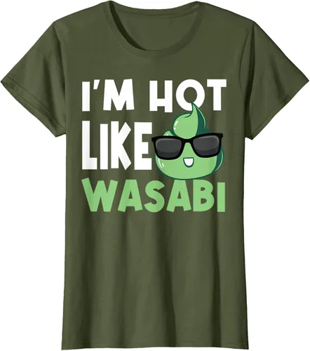 Vista 22 de Wasabi - Camiseta de condimentos de pasta picante de rábano picante japonés, Negro