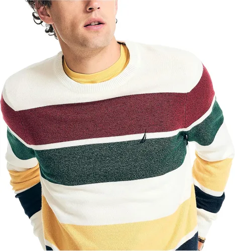 Vista 5 de Nautica Sudadera de cuello redondo a rayas para hombre