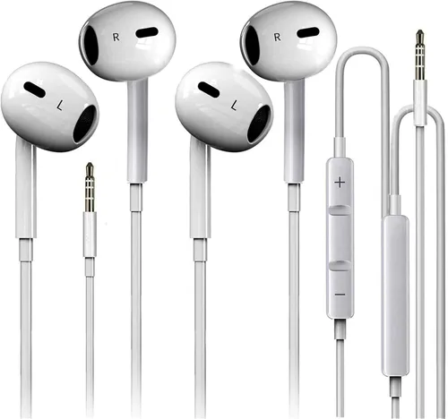 Vista 9 de Paquete de 2 auriculares USB C para iPhone 17/16/15, auriculares tipo C con cable con micrófono y control remoto, auriculares con cancelación