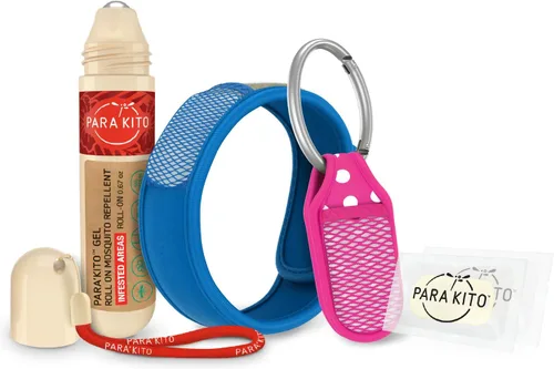 Vista 13 de PARA'KITO Paquete repelente de mosquitos – 1 roll-on 1 pulsera 1 clip (roll-on + azul + camuflaje)