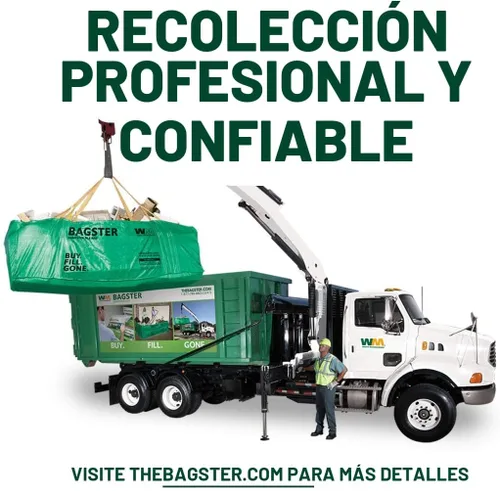 Vista 3 de Bagster 3CUYD - Contenedor en bolsa con capacidad para hasta 3,300 libras, color verde