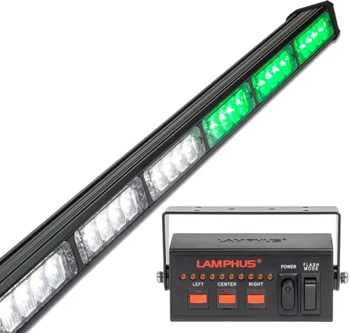 Vista 27 de lamphus SolarBlast sbls64 29" 24 W LED Advertencia Tráfico de Emergencia Advisor – Barra de luz ámbar azul, Azul