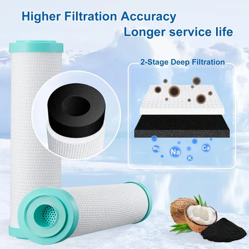 Vista 3 de Sistema de filtro de agua debajo del fregadero - Filtro de agua de flujo rápido debajo de la encimera con conexión directa al grifo de la cocina