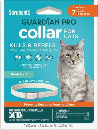 Vista 2 de Sergeant's Guardian Pro - Collar para gatos pulgas y garrapatas, 1 unidad