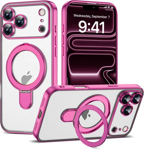 Vista 40 de Funda compatible con iPhone 12 con soporte de anillo magnético invisible [compatible con Mag-Safe] [Protector completo de lente de cámara] Funda