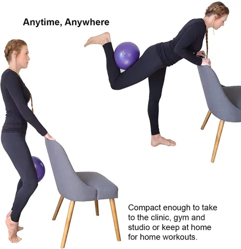 Vista 2 de Balego® Mini bola de Pilates, morado, 9 pulgadas