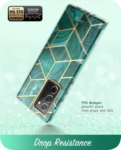 Vista 4 de i-Blason Funda con purpurina para Samsung Galaxy Note 20 Ultra (6.9 pulgadas) 5G, funda protectora brillante [Cosmo] sin protector de pantalla