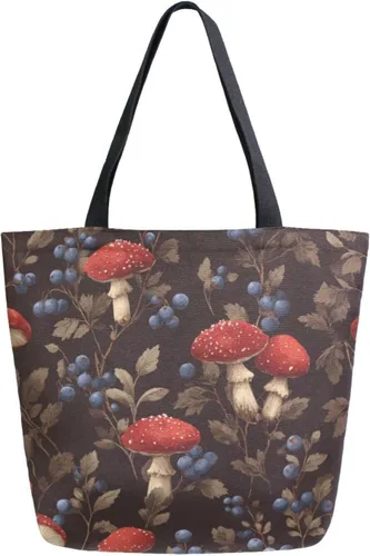 Vista 22 de Bolsa de comestibles de lona de cereza japonesa Bolso de libro casual de hombro