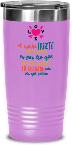 Vista 5 de Regalo para hija Taza de Cafe para hermana Perfecto regalo para graduados, profesionales y estudiantes Vaso con afirmaciones positivas, Azul