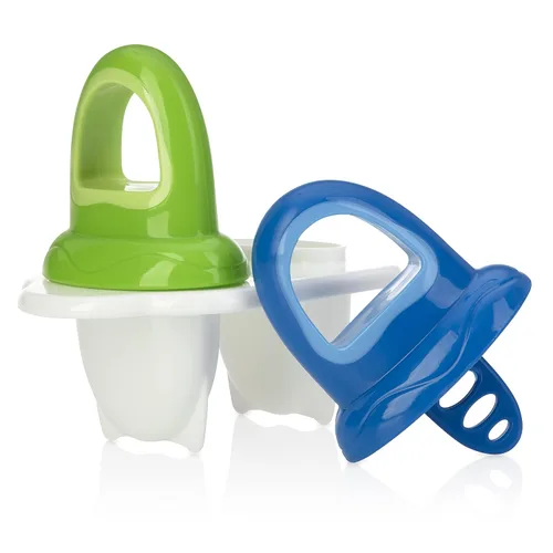 Vista 2 de Nuby Garden Fresh Fruitsicle Moldes con bandejas para paletas de helado, 2 unidades Multicolor.