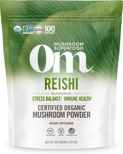 Vista 12 de Om Mushroom Superfood Reishi - Suplemento superalimenticio de cápsulas de hongos, 90 unidades, 30 días, adapttógeno, apoyo al estrés y al sistema