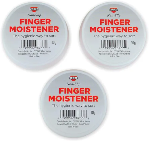 Vista 2 de COSCO Humedecedores para la punta de los dedos, envase de 0.35 oz, paquete de 3