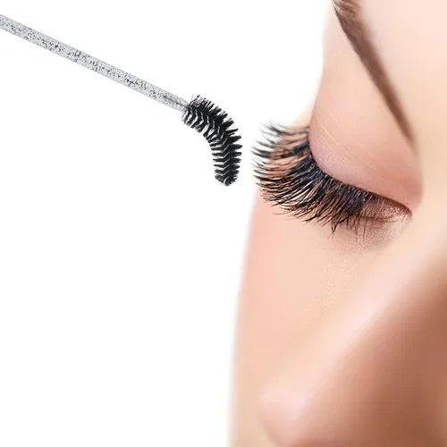 Vista 5 de G2PLUS 50 cepillos de rímel de pestañas, carretes de pestañas desechables, varitas de rímel de cristal flexibles para extensiones de pestañas, aseo