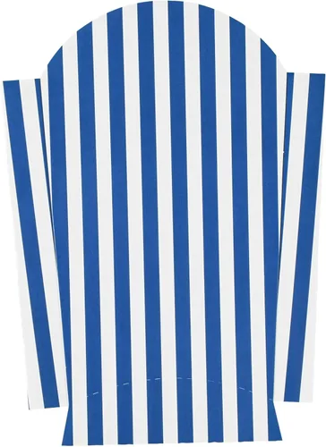 Vista 15 de Restaurantware Bio Tek - Taza de papas fritas desechables de 4.7 x 3.5 x 5.1 pulgadas, 100 vasos desechables para refrigerios, papel azul y blanco