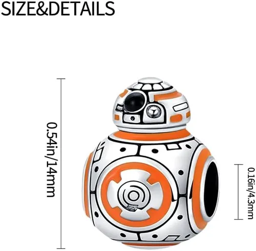 Vista 5 de LIGHTDOG Star Wars Charms Beads fits Pandora Charm Bracelets for Woman,925 Sterling Silver Dangle Pendant Bead,Mother's Day Gift Girl Jewelry Beads