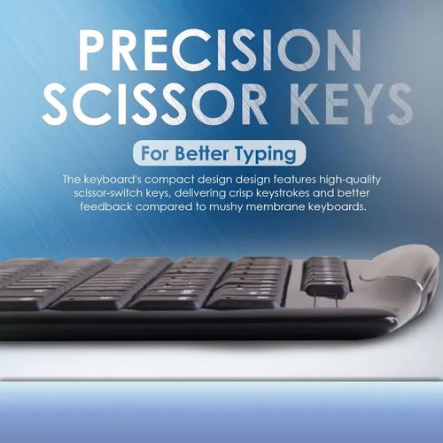 Vista 5 de Evoluent Teclado compacto con cable, teclado compacto, teclado portátil con cable, sin almohadilla numérica para comodidad ergonómica, mantiene