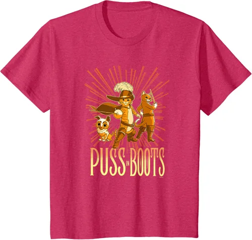 Vista 50 de DreamWorks Puss in Boots: The Last Wish Cat Trio Poster - Camiseta pequeña Negro