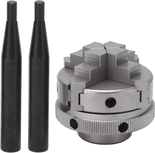 Vista 6 de Mandril de torno autocentrante, reversible de 4 mandíbulas de alta dureza Mini torno Chuck M14 45 de acero preciso para máquina herramienta