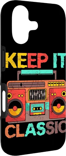 Vista 3 de Keep It Classic Radio 80s 90s Retro Vintage Cassette Player Funda para iPhone 17