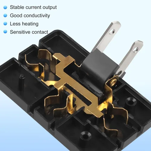 Vista 5 de Romeda Paquete de 3 Extensores de Tomacorriente de Pared Plana de CA Adaptador de Enchufe Plano, Adaptador de Pared Plegable de 3 Vías Multi Enchufe