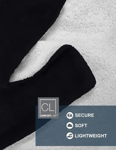 Vista 3 de Comfort Lab Manta reversible de franela Sherpa – Elegante manta esponjosa para sofá y decoración del hogar – Anti frisado no se desprende, acogedora