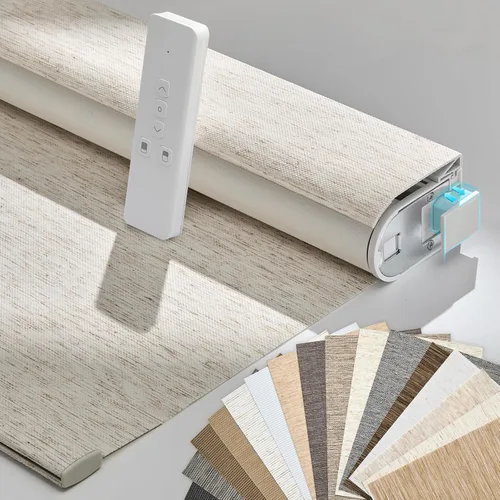 Vista 30 de Persianas motorizadas inteligentes Persilux con control remoto, sin necesidad de perforación, persianas enrollables automáticas para ventanas