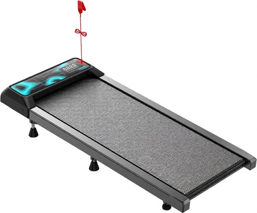 Vista 9 de Walking Treadmill Pad with Adjustable 8% Incline for Home Office 2-Negro