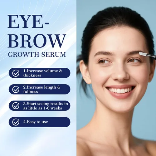 Vista 2 de Suero para cejas, suero de crecimiento de cejas fórmula avanzada para aumentar las pestañas de cejas más largas, más completas y gruesas