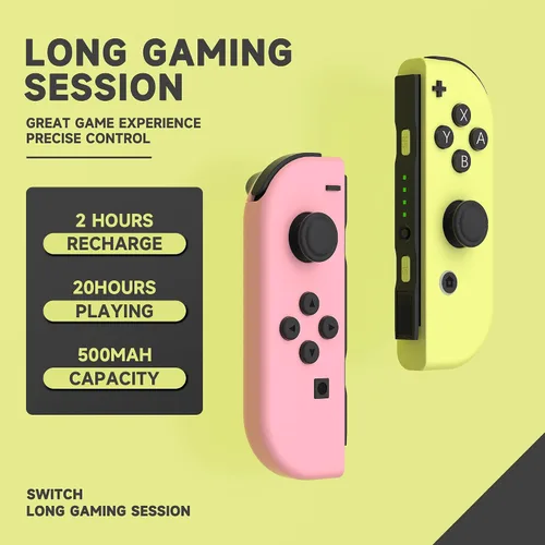 Vista 4 de TOBOOGAM Joy Cons for Switch Controllers,Wireless Left and Right Remote Replacement for Switch Joycons Support Sports Dual VibrationWake-upMotion
