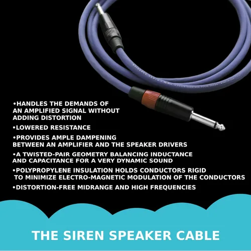 Vista 6 de Evidence Audio Cable de altavoz Siren II de 3 pies recto a recto de 1/4 pulgadas