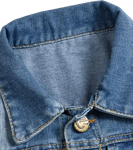 Vista 8 de Pishon Chaleco de mezclilla sin mangas para hombre casual ajustado rasgado clásico con botones