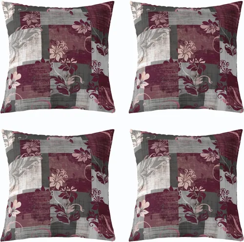 Vista 26 de Erosebridal Paquete de 4 fundas de almohada con diseño de círculos circulares y retro, color verde azulado degradado, fundas de cojín redondas Multi