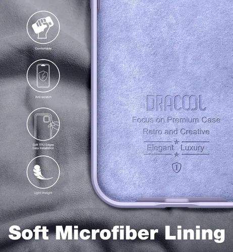 Vista 4 de Dracool Funda mejorada para iPhone 12/12 Pro con protector de pantalla a prueba de golpes, protección contra caídas, antiarañazos, suave forro