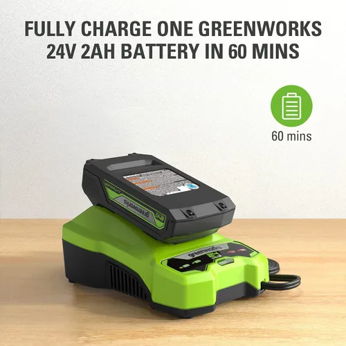 Vista 4 de Cargador de batería Greenworks de 24 V (cargador genuino Greenworks)