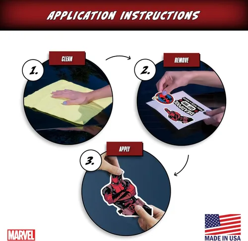 Vista 6 de Marvel Deadpool Calcomanías de vinilo – Juego de 3 calcomanías de vinilo Deadpool para automóvil, ventana, camión, parachoques, laptop, vaso, 1991