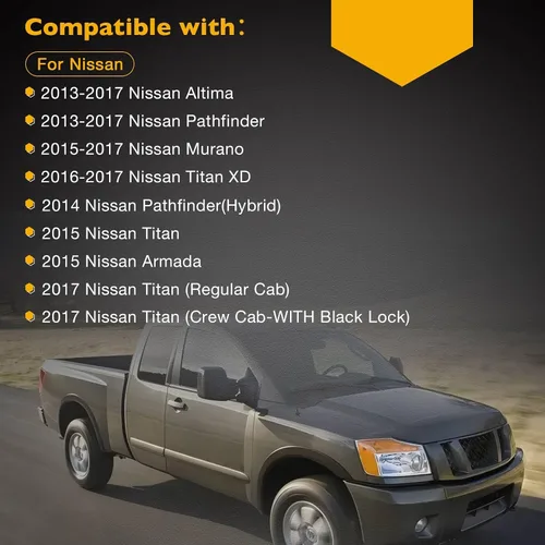 Vista 6 de Gledewen Manijas de puerta interiores - Delantera y trasera derecha (lado del pasajero) para Nissan Altima, Titan, Titan XD, Murano - Reemplaza#