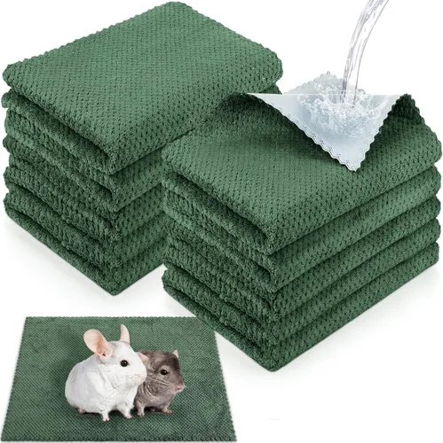 Vista 13 de VitalCozy 10 piezas de forro lavable para jaula de conejillo de indias, ropa de cama para ratas, control absorbente, almohadillas impermeables