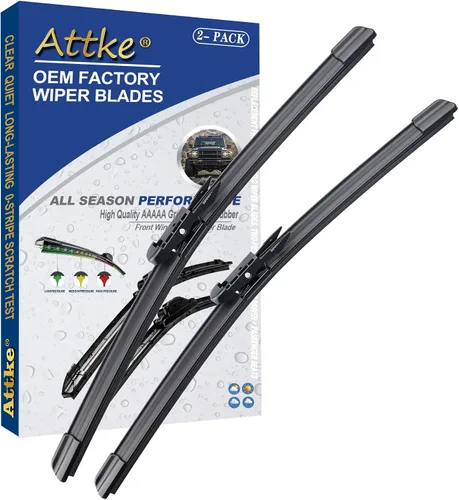 Vista 10 de ATTKE Escobillas limpiaparabrisas delanteras de calidad OEM para Jeep Wrangler 1997-2006/Porsche 911 1978-1994/Suzuki Samurai 1986-1995
